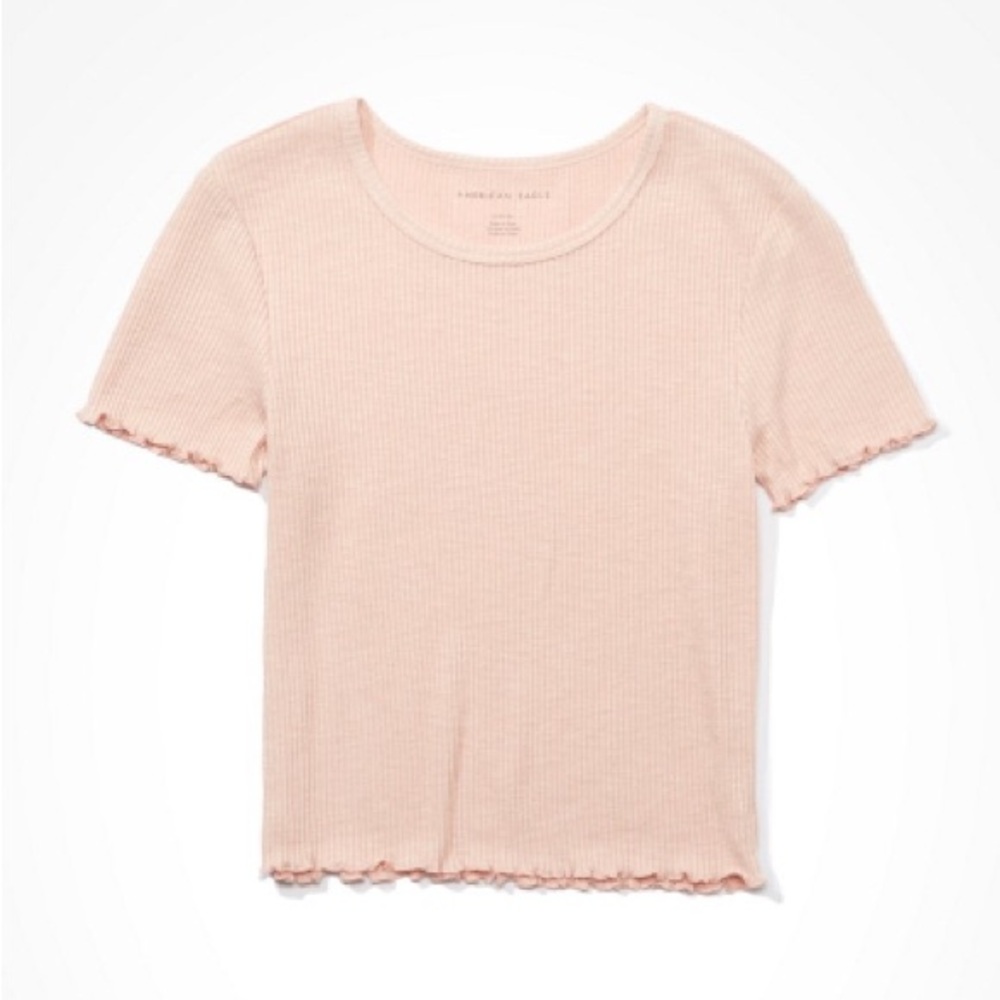Ruffle Edge Cropped Tee